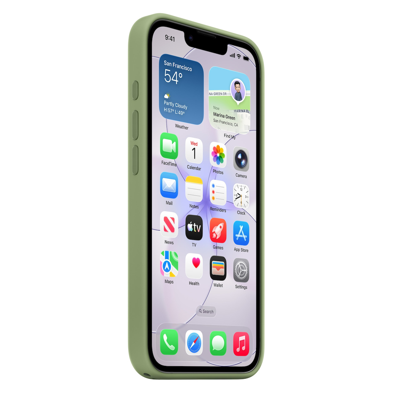 Apple iPhone 17e Silicone Case with MagSafe Telefoonhoesje Groen, foto 2
