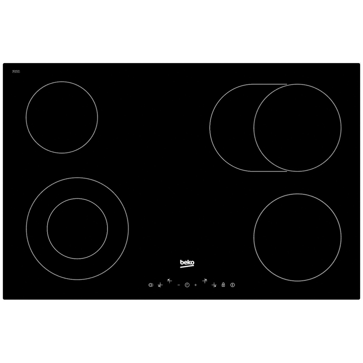 Beko HIC84401 Keramische kookplaat Zwart afbeelding
