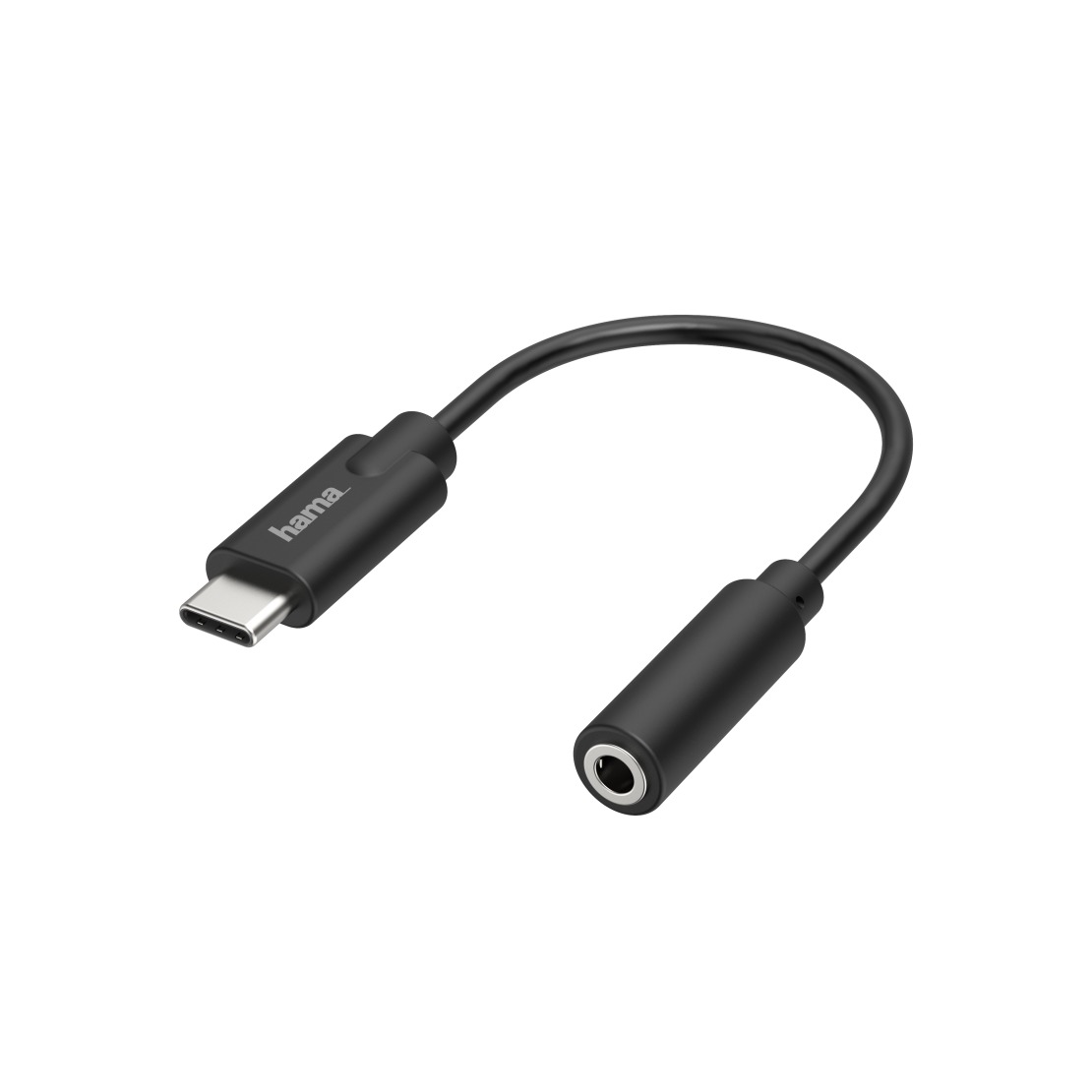 Hama Adapter USB-C naar audio-jack 3.5mm Mini jack kabel Zwart afbeelding