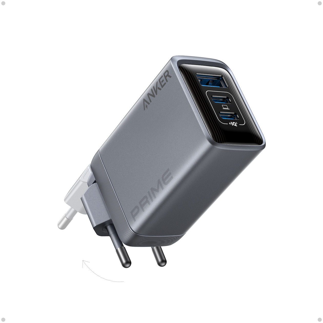 Anker Prime Charger (100W, 3 Ports, GaN) Oplader Zwart afbeelding