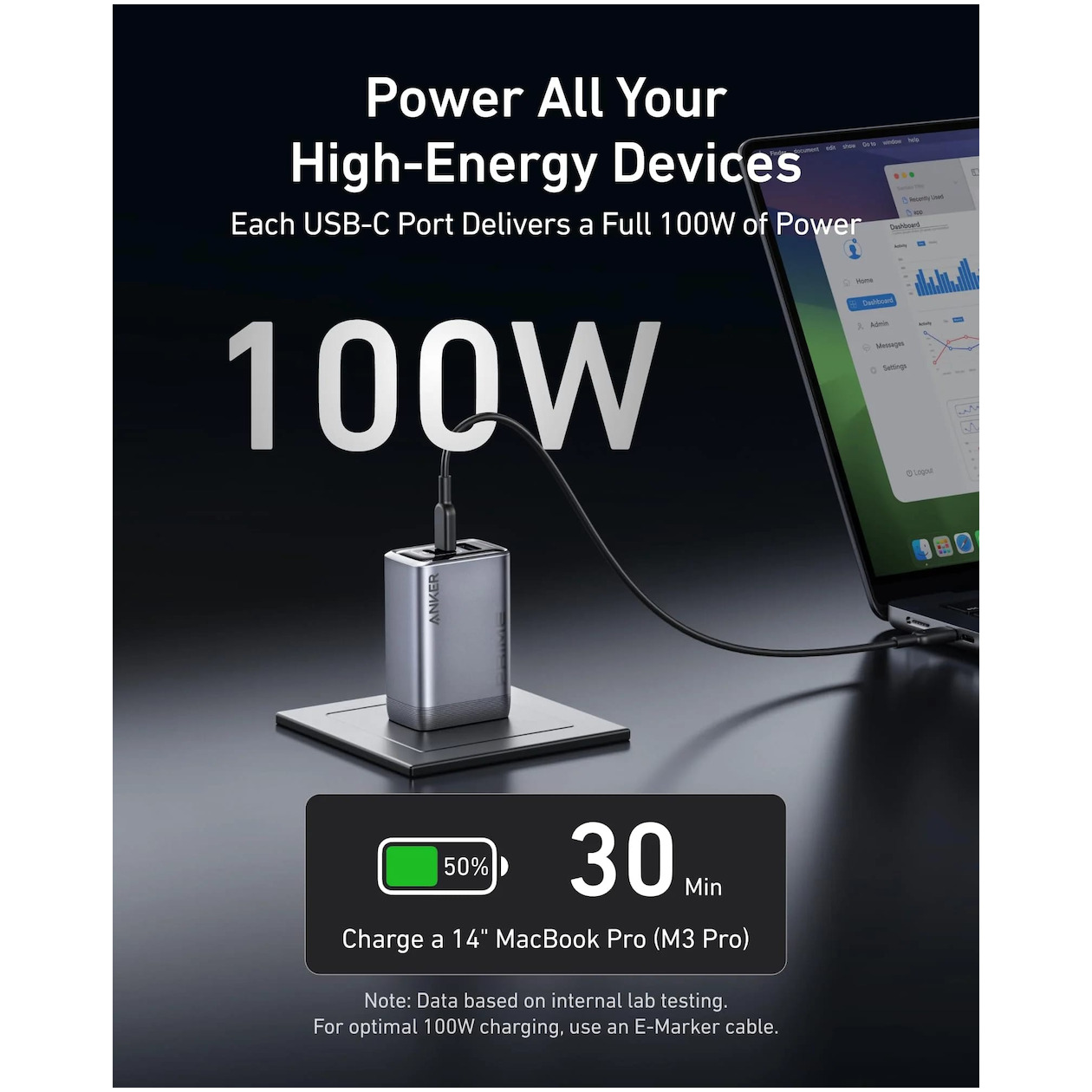 Anker Prime Charger (250W, 6 Ports, GaNPrime) Oplader kopen