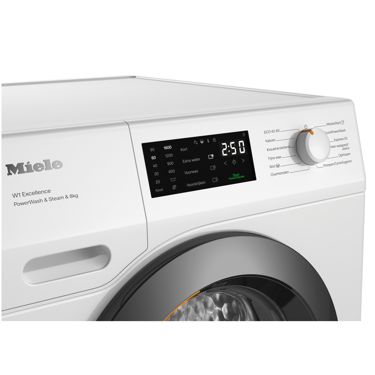 Miele WEC 395 WPS Excellence PowerWash & SteamCare Wasmachine Wit, foto 3