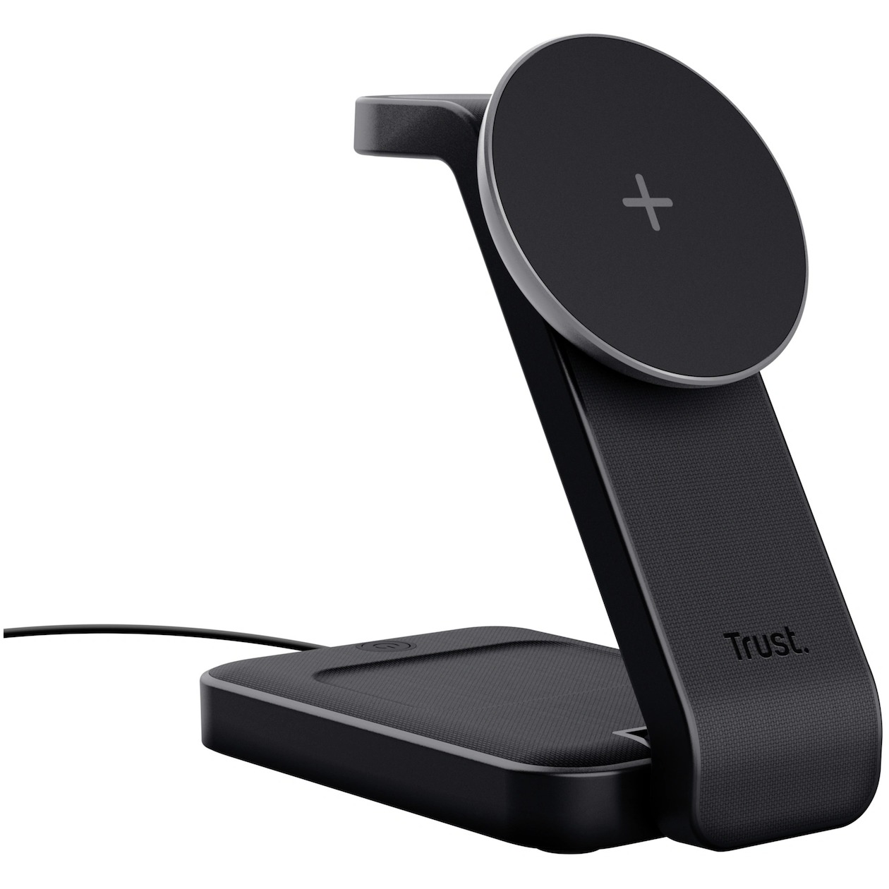 Trust Viro 3-in-1 Wireless Magnetic Charge Stand Oplader Zwart afbeelding
