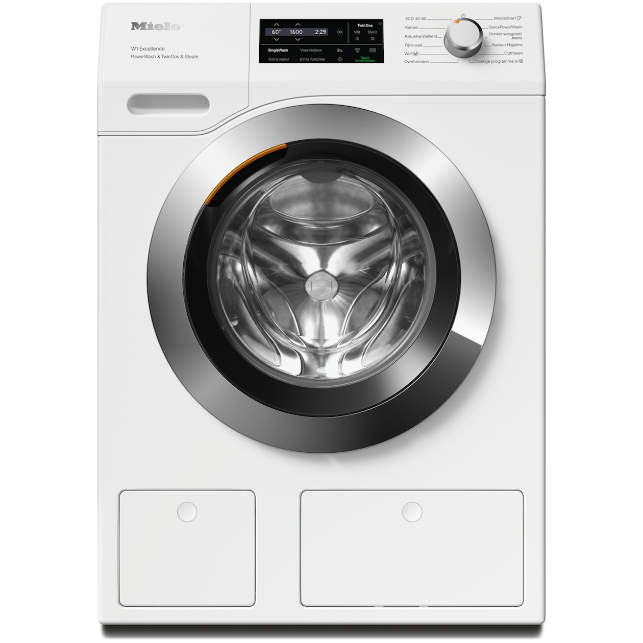 Miele WEJ 895 WPS Excellence PowerWash & TwinDos & SteamCare Wasmachine Wit afbeelding