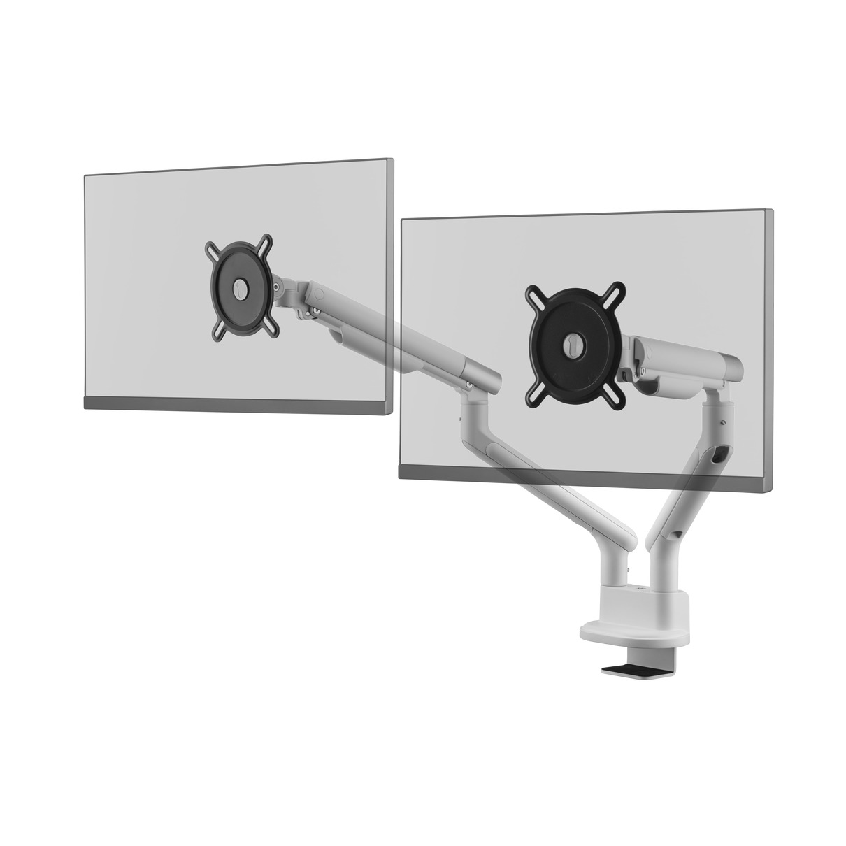 OneForAll DM 7220 Universele dubbele monitorarm Monitorarm Wit afbeelding