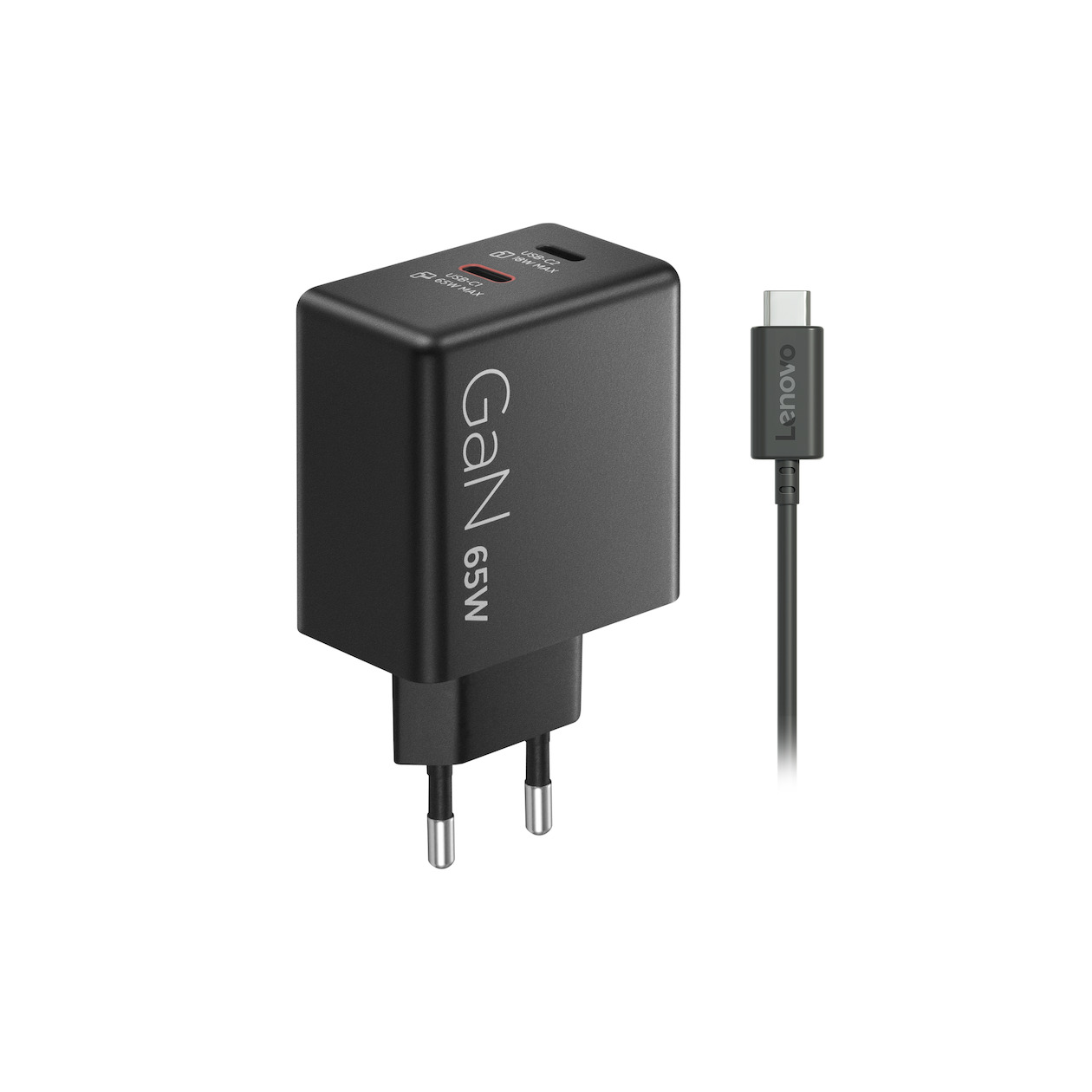 Lenovo Dual USB-C 65W GaN Power Adapter Oplader