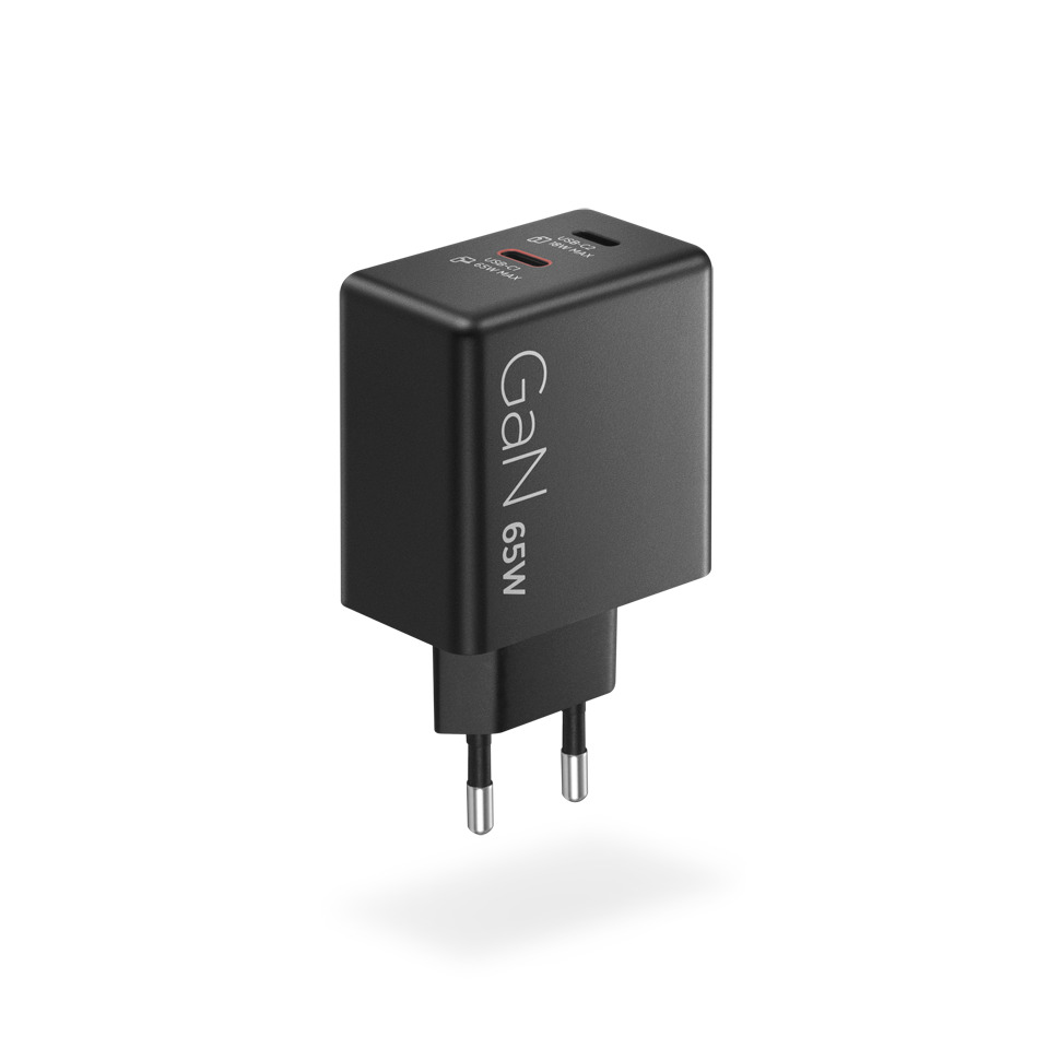 Lenovo Dual USB-C 65W GaN Power Adapter Oplader, foto 2