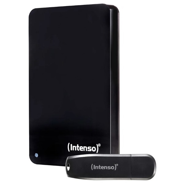Intenso Memory Drive Bonus Pack 1TB (HDD) + 64GB (USB) Externe harde schijf Zwart