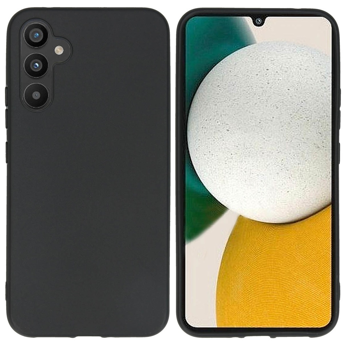 Accezz Color Backcover Samsung Galaxy A34 (5G) Telefoonhoesje Zwart afbeelding
