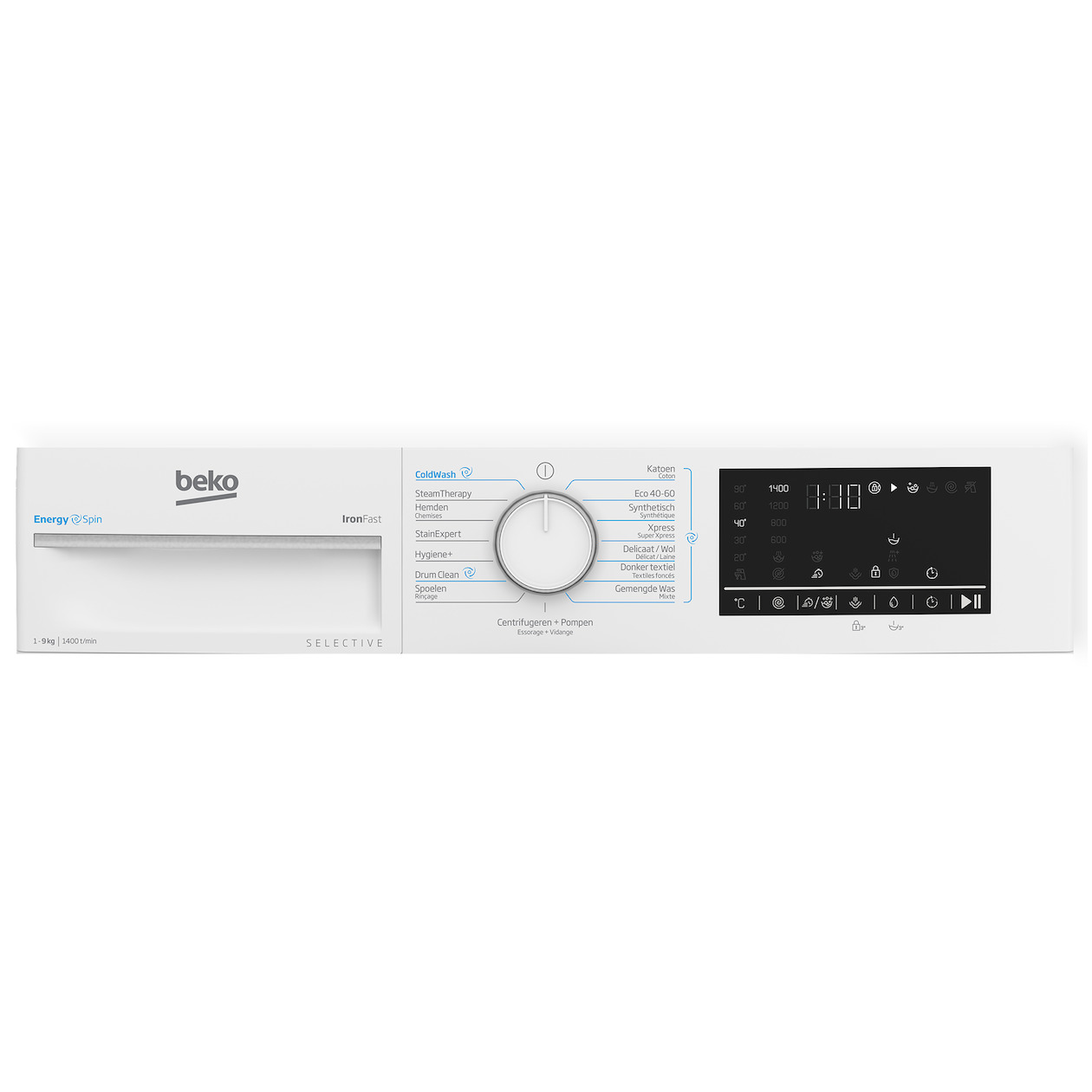 Beko B3WM49410W2 Selective Line EnergySpin Wasmachine Wit, foto 2