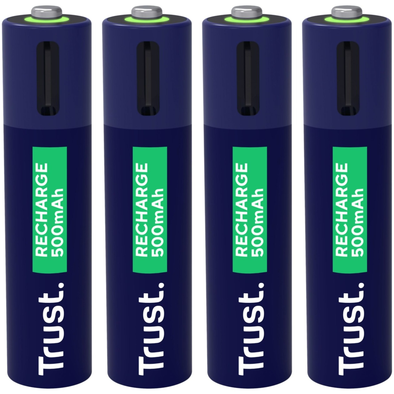 Trust Via USB-C oplaadbare AAA-batterijen (4 stuks) Batterij Blauw afbeelding