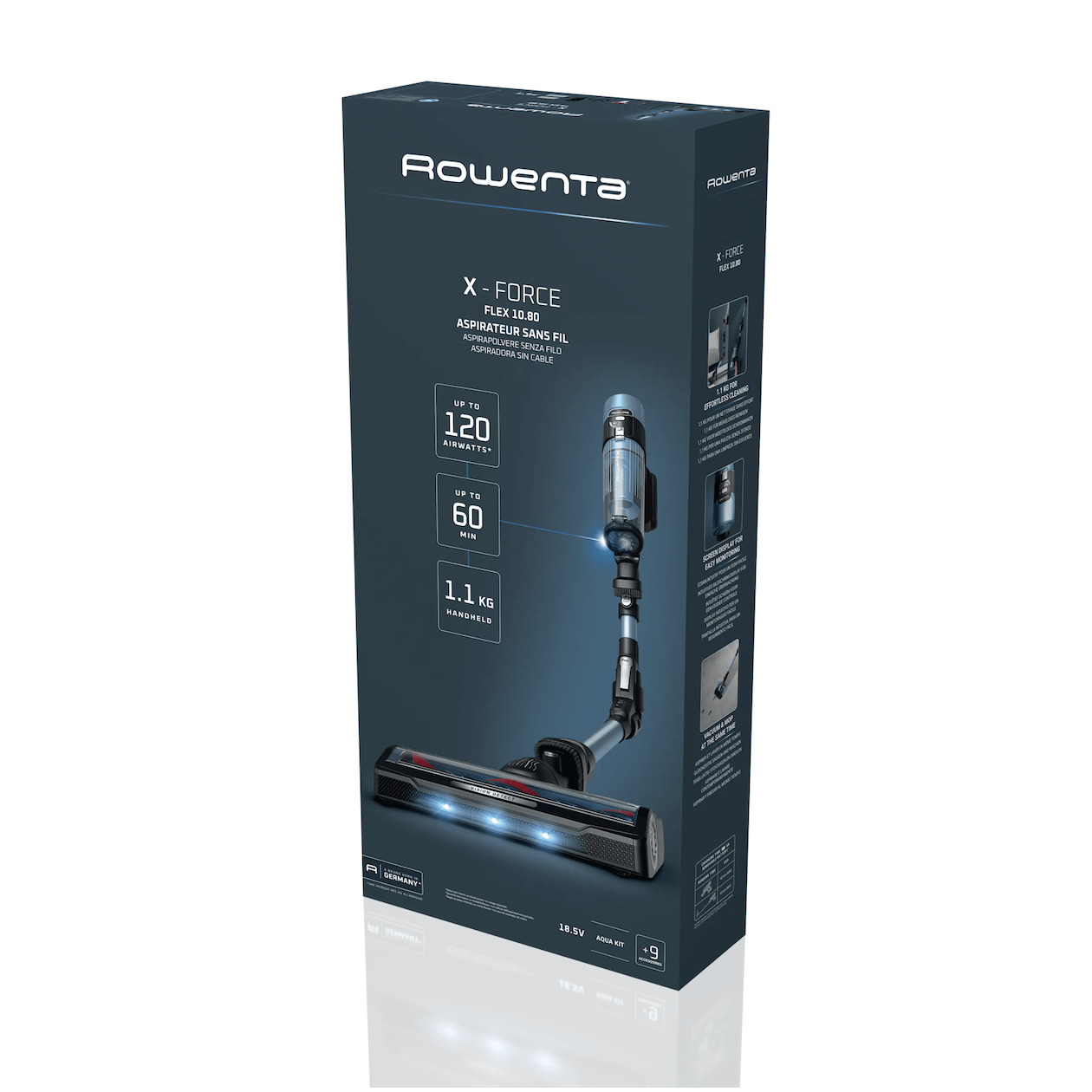 Rowenta RH7AC1 X-Force Flex 10.80/Allergie Aqua Steelstofzuiger zonder zak Blauw, foto 2