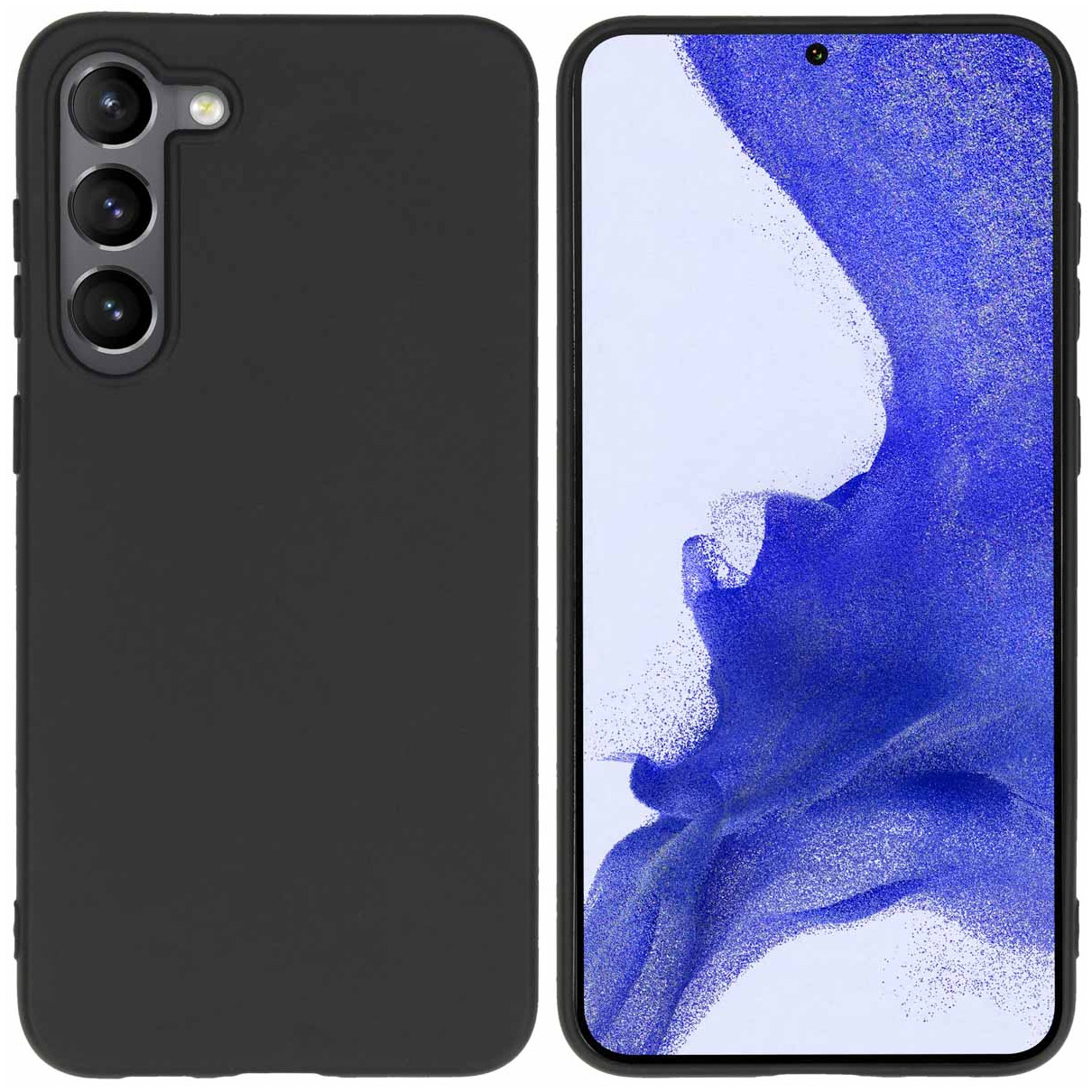 Accezz Color Backcover voor de Samsung Galaxy S23 Plus Telefoonhoesje Zwart afbeelding