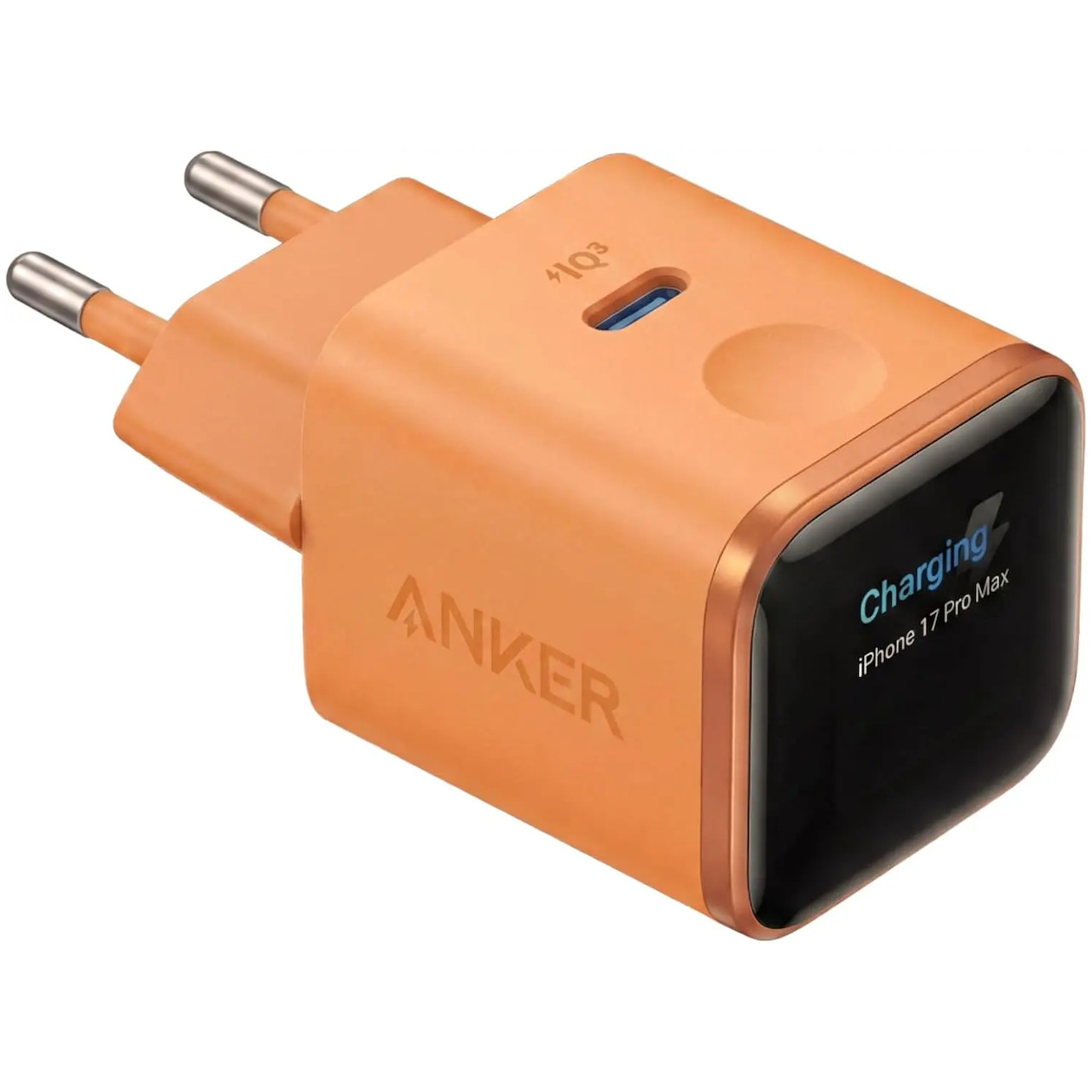 Anker Nano Charger (45W Smart Display 180 Foldable) Oplader Oranje, foto 2