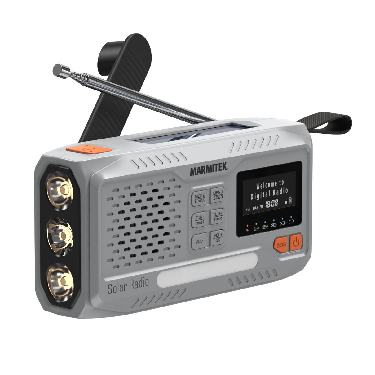 Marmitek RESQ 100 Noodradio DAB radio Grijs, foto 2