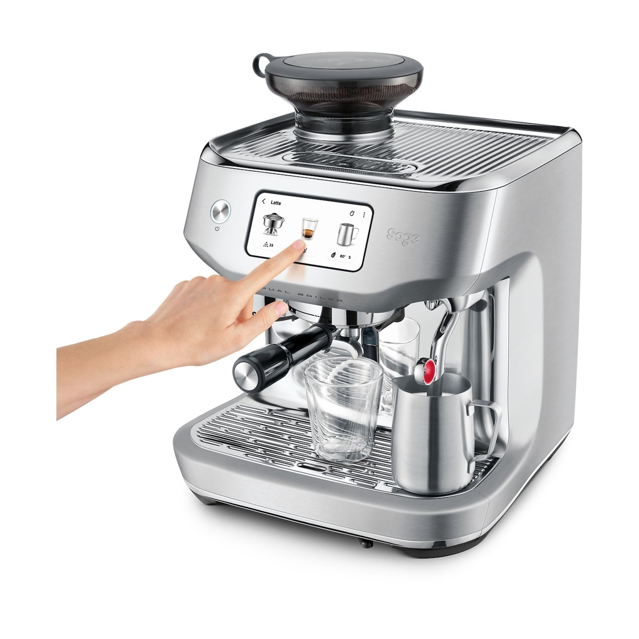 Sage Oracle Dual Boiler SES995BSS4EEU1 Espresso apparaat Grijs, foto 3