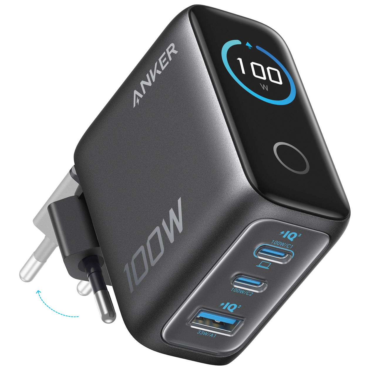Anker Wired charger (100W) 2C1A with display Oplader, foto 2