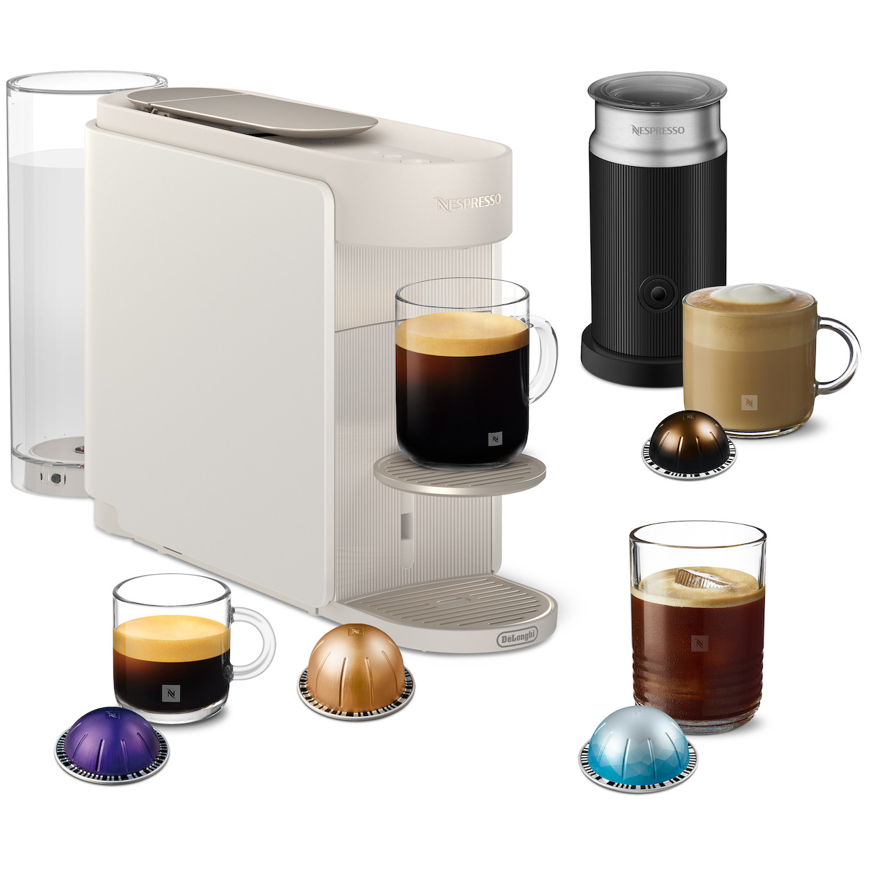 DeLonghi De'Longhi Nespresso Vertuo Up ENV200.WAE met melkschuimer Nespresso Wit, foto 2