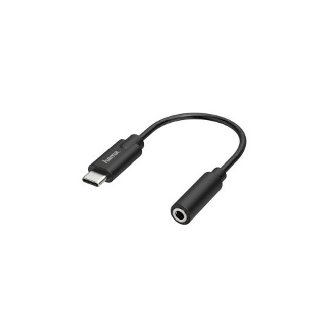 Hama Audio-adapter, USB-C-stekker - 3,5-mm-jack-aansluiting, stereo Mini jack kabel afbeelding