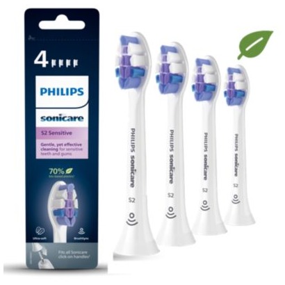 Philips Tandenborstelset / S2 Sensitive, 4 stuks / Sonicare Mondverzorging accessoire Wit afbeelding