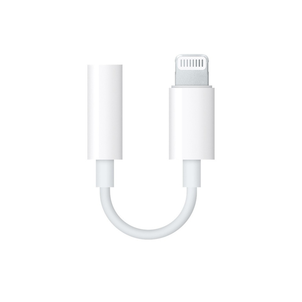 Apple Lightning-naar-mini-jack-adapter Oplader Wit afbeelding