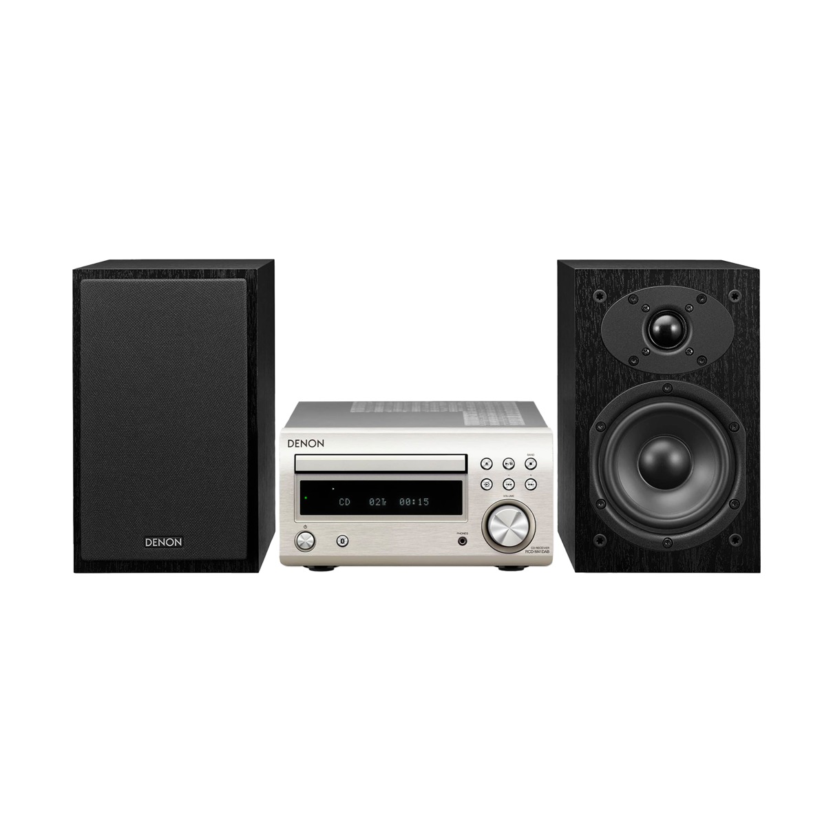 Denon DM41DAB Stereo set Zilver afbeelding
