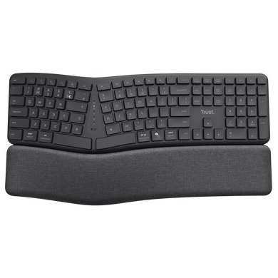 Trust KEYRA ERGO MULTI CONNECT WIRELESS KEYBOARD US Toetsenbord afbeelding