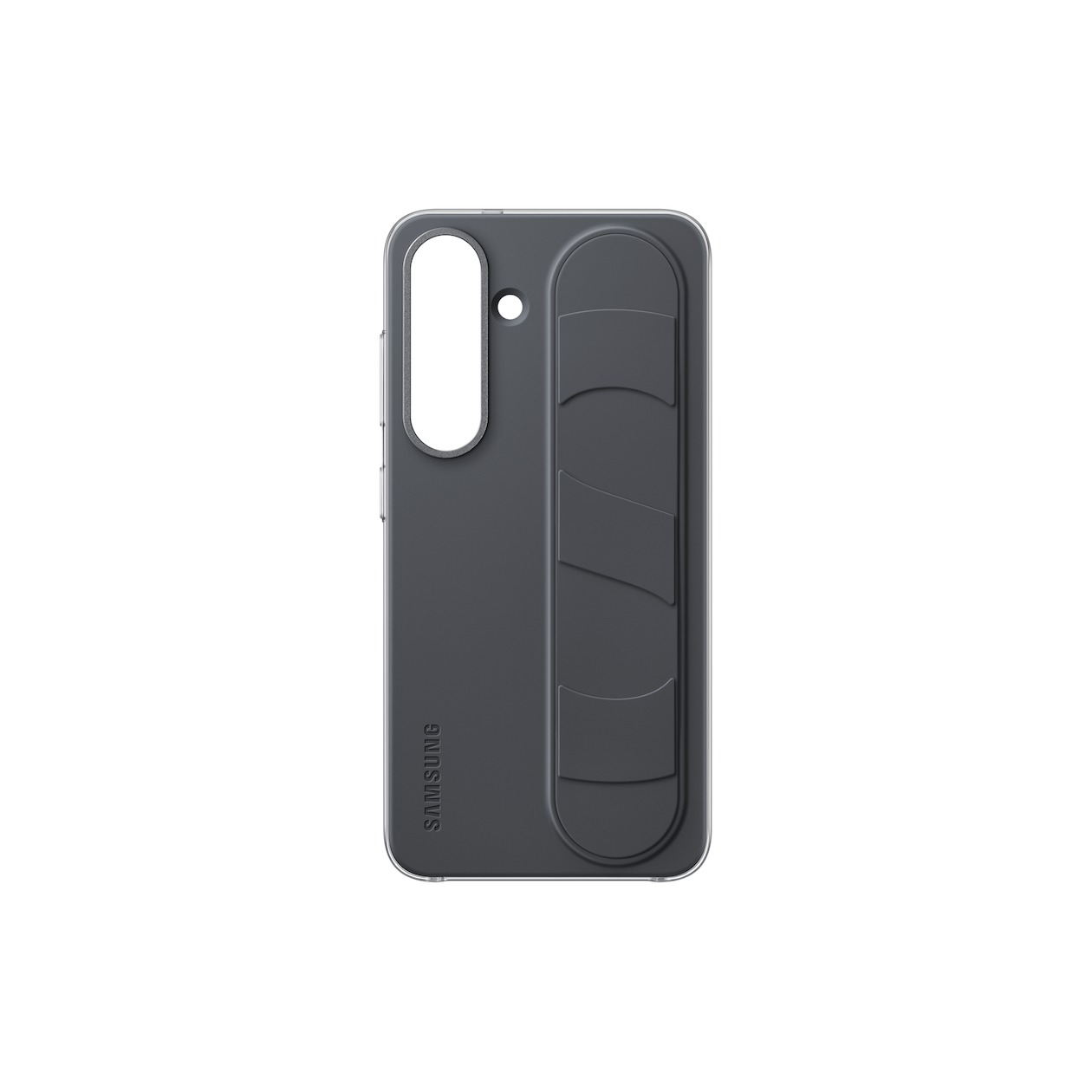 Samsung Galaxy S25 Standing Grip Case Telefoonhoesje Zwart afbeelding
