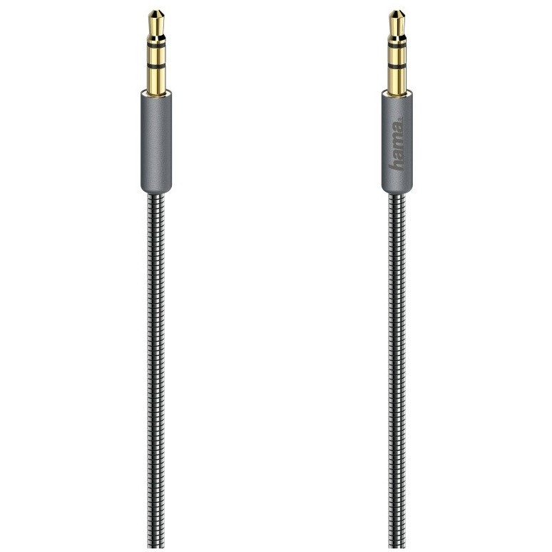 Hama Audiokabel Elite, 3,5-mm-jack-stereo - stereo, metaal, verguld, 0,75 m Mini jack kabel afbeelding