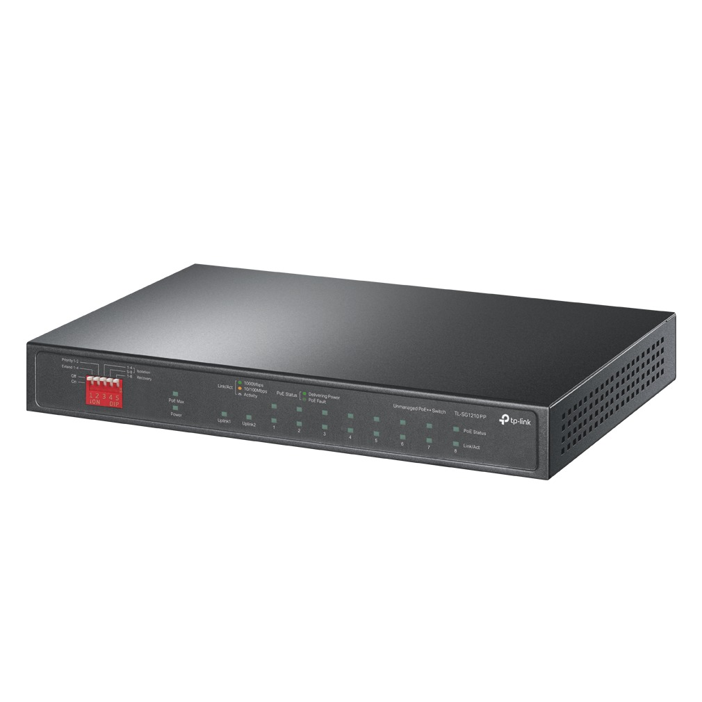 TP-Link TL-SG1210PP Switch Zwart afbeelding