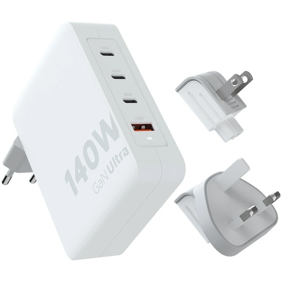 Xtorm GaN-Ultra Travel Charger 140W USB-C USB-A Oplader Wit afbeelding