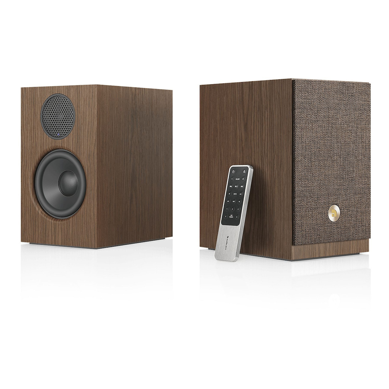Audio Pro A28 W-Series Smart Multiroom 2x75W Boekenplank speaker Bruin