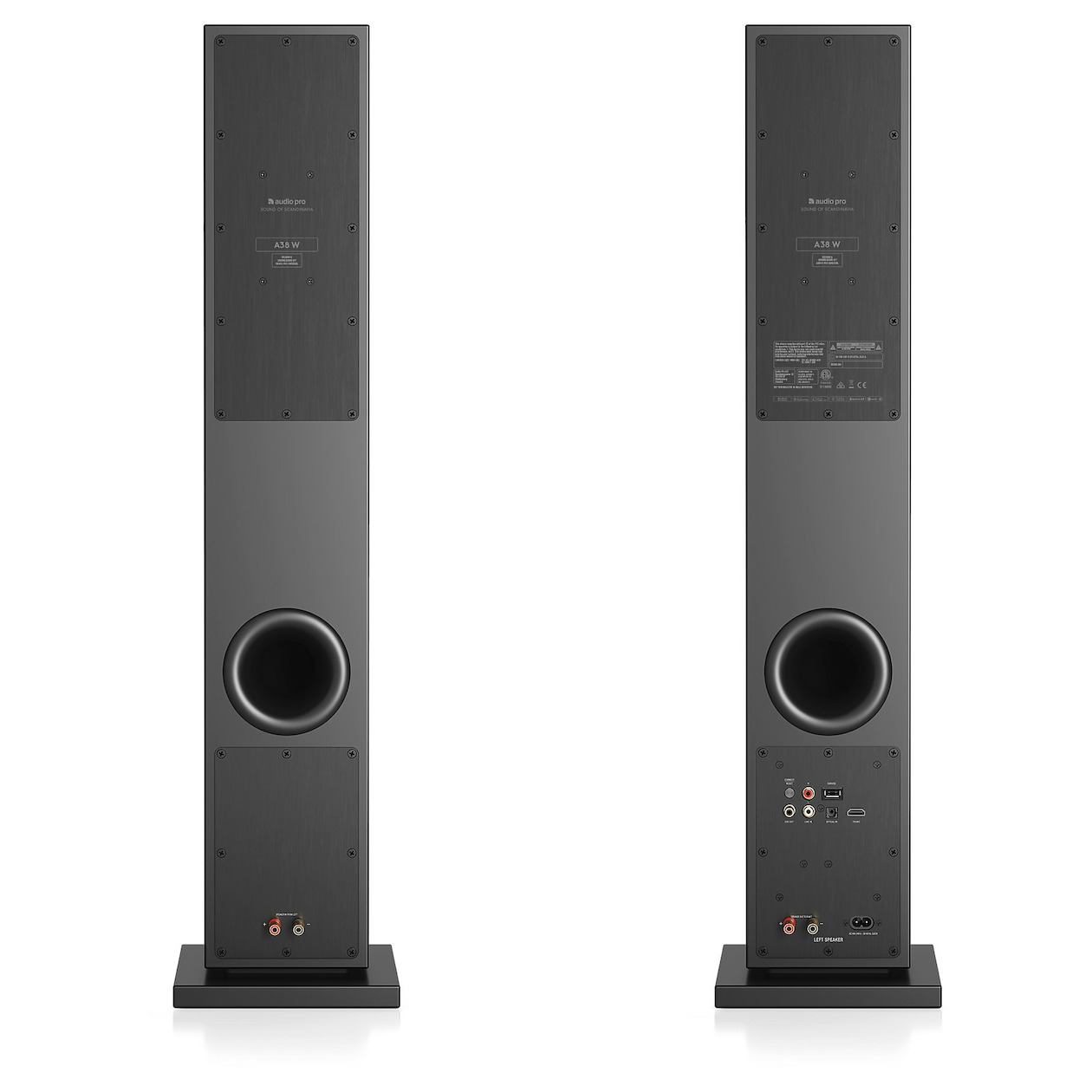 Audio Pro A38 W-Series Smart Multiroom 2x75W Vloerstaande speaker Zwart