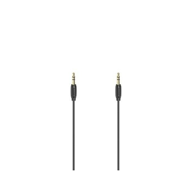 Hama Audiokabel, 3,5 mm jack - 3.5mm jack stereo, verguld, ultradun, 0,5 m Mini jack kabel
