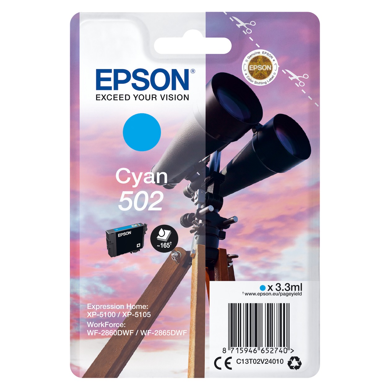 Epson - C13T02V24010 - 502 - Inktcartridge cyaan