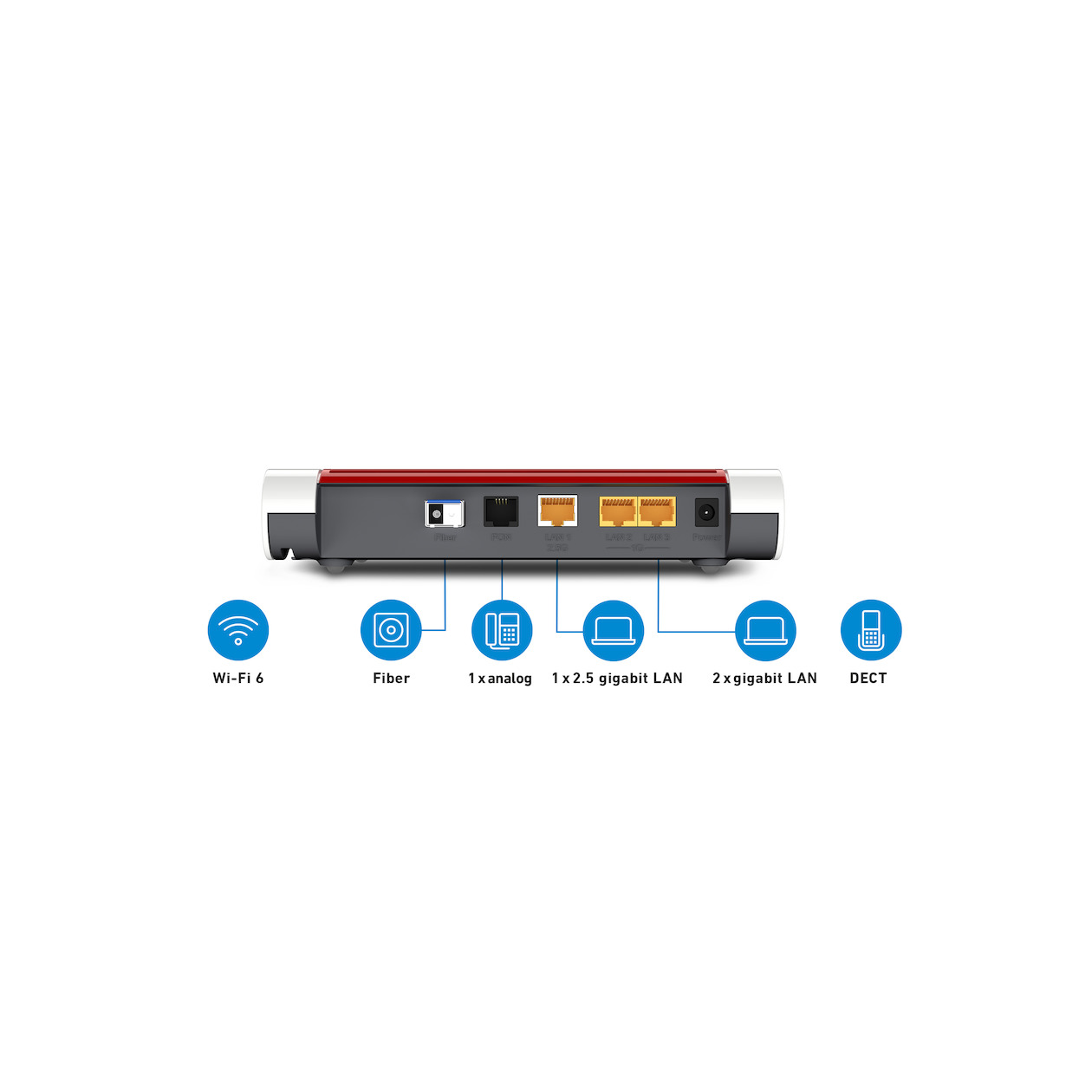 Fritz! Box 5530 Fiber XGS-PON Router Wit, foto 3