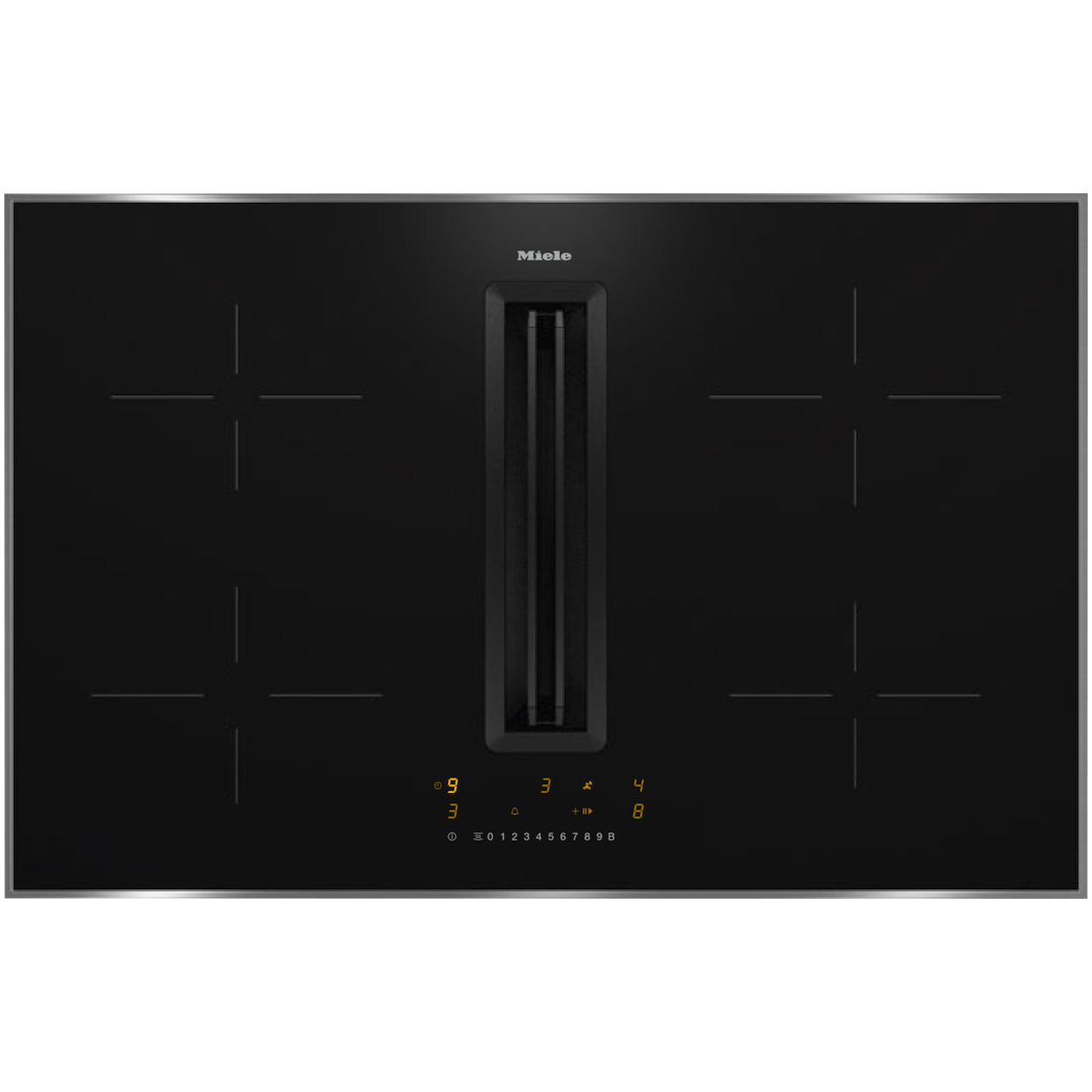 Miele KMDA7272-1 FR Inductie kookplaat met afzuiging Grijs afbeelding