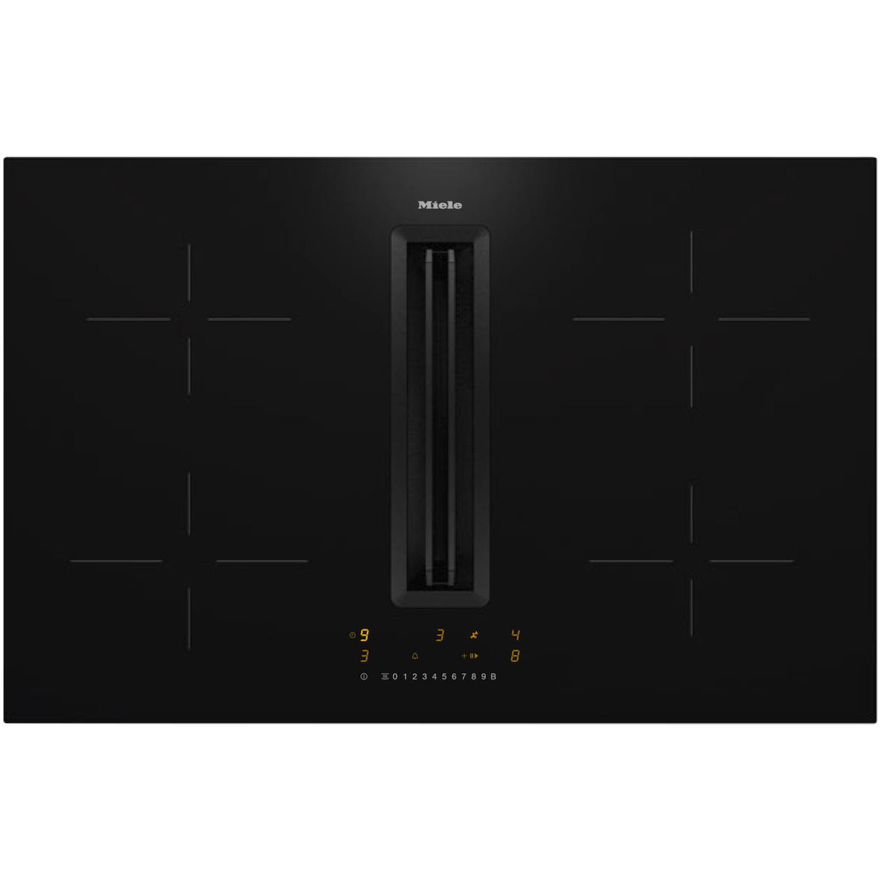 Miele KMDA7272-1 FL Inductie kookplaat met afzuiging Zwart