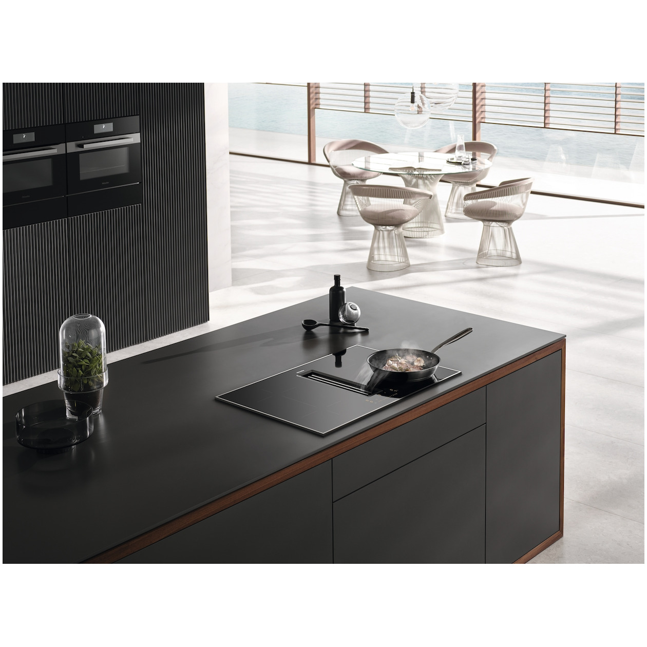Miele KMDA7473-1 FR Inductie kookplaat met afzuiging Grijs afbeelding