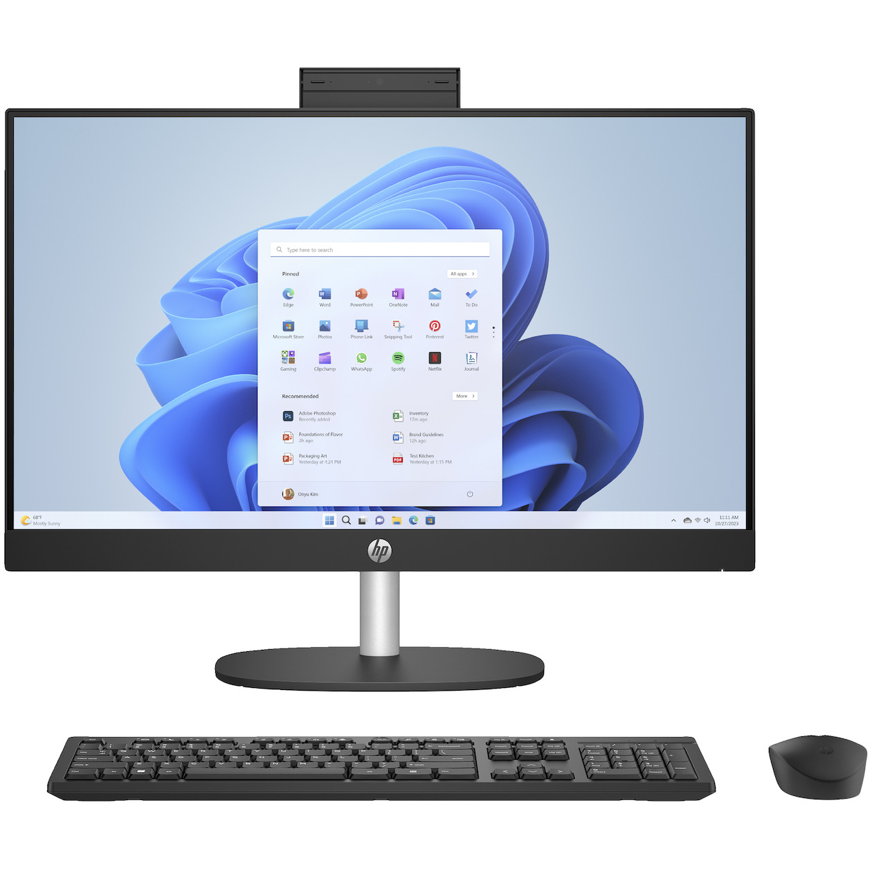 HP 24-cr0055nd All-in-One All-in-one PC Zwart