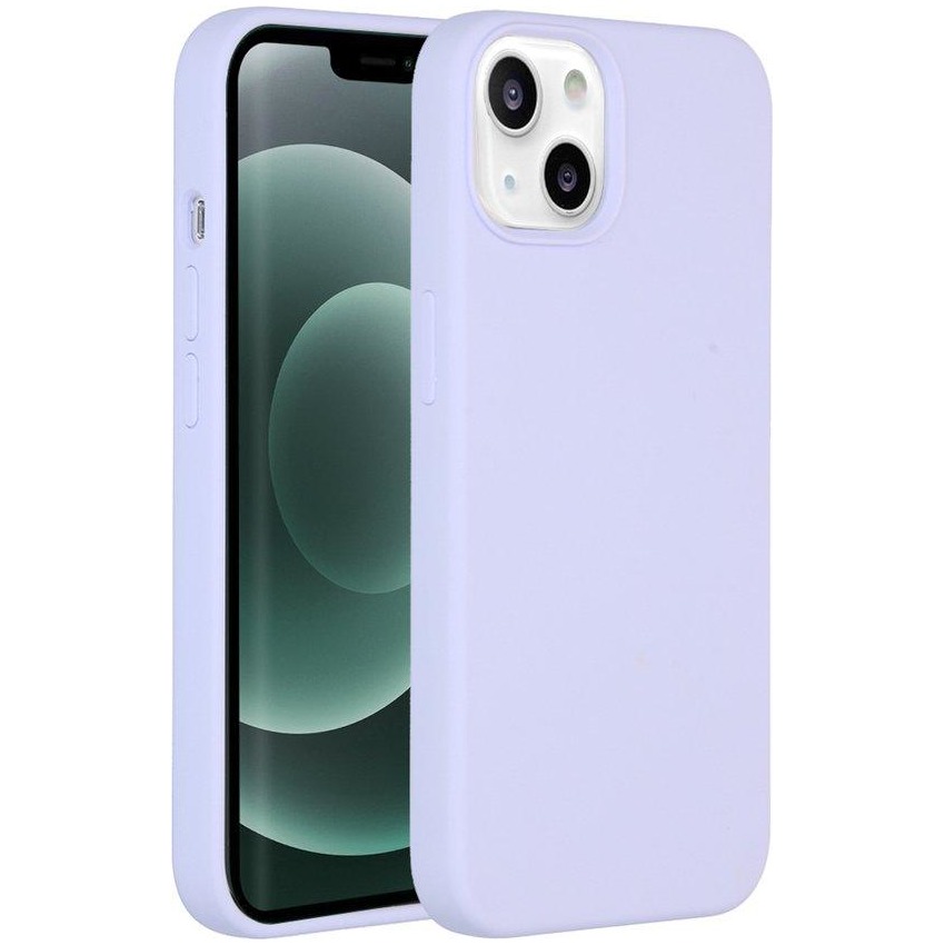 Accezz Liquid Silicone Backcover iPhone 13 Mini Telefoonhoesje Paars afbeelding