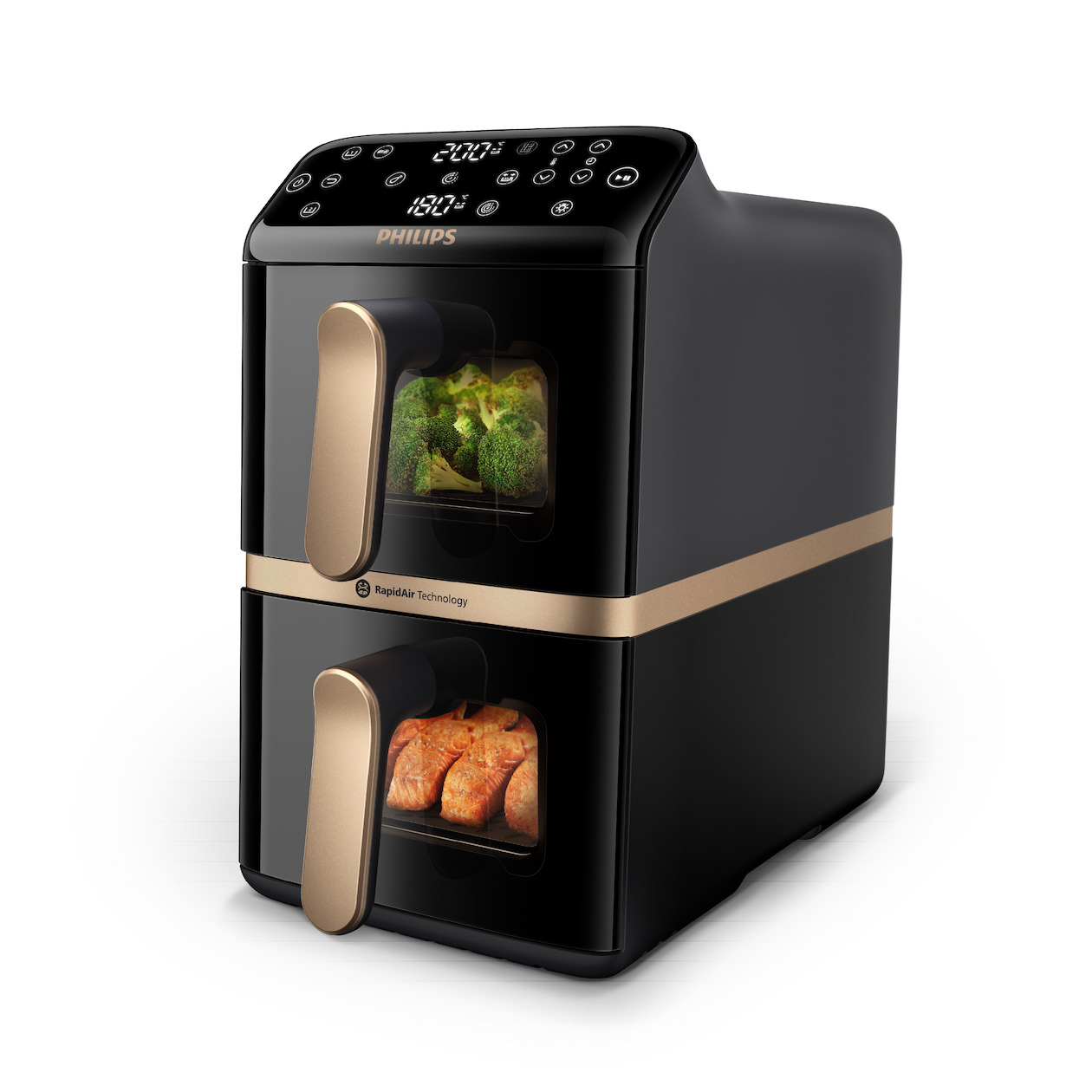 Philips NA462/70 Dual Stack Airfryer Zwart