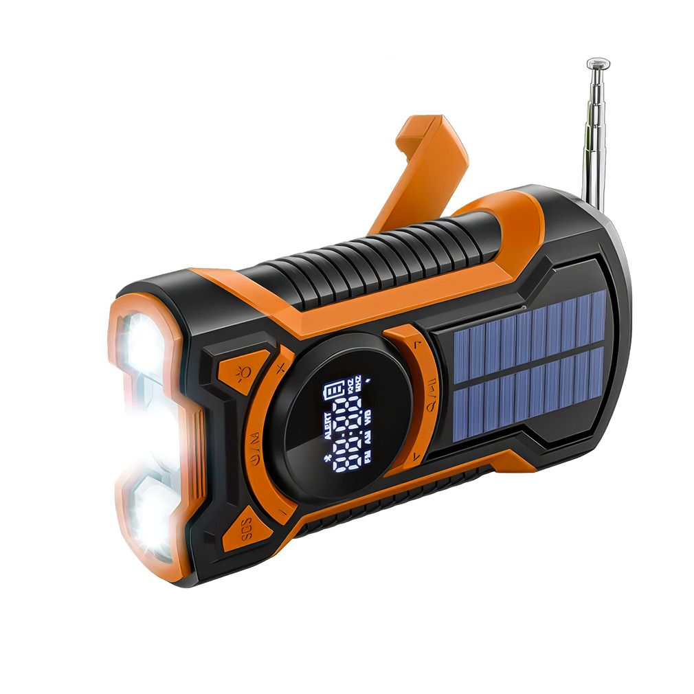 Just in Case Emergency Solar Hand Radio Noodradio FM radio Oranje