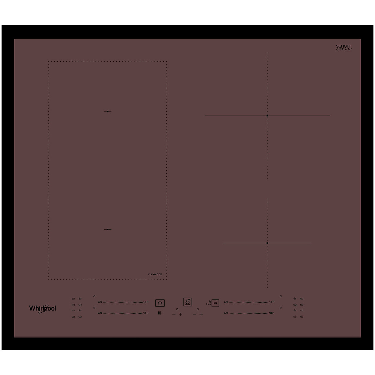 Whirlpool WL S6960 BF Inductie kookplaat Zwart