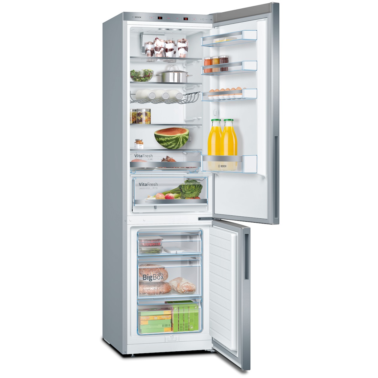 Bosch KGE39ALCA Koel-vriescombinatie Zilver afbeelding