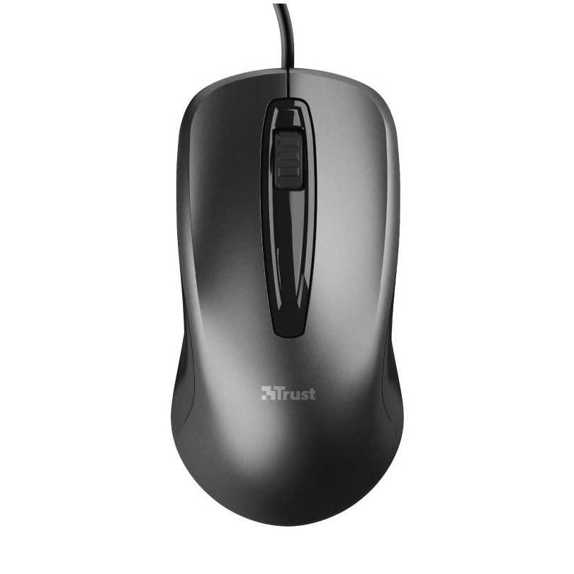 Trust Carve Bekabelde optische muis Muis Zwart afbeelding