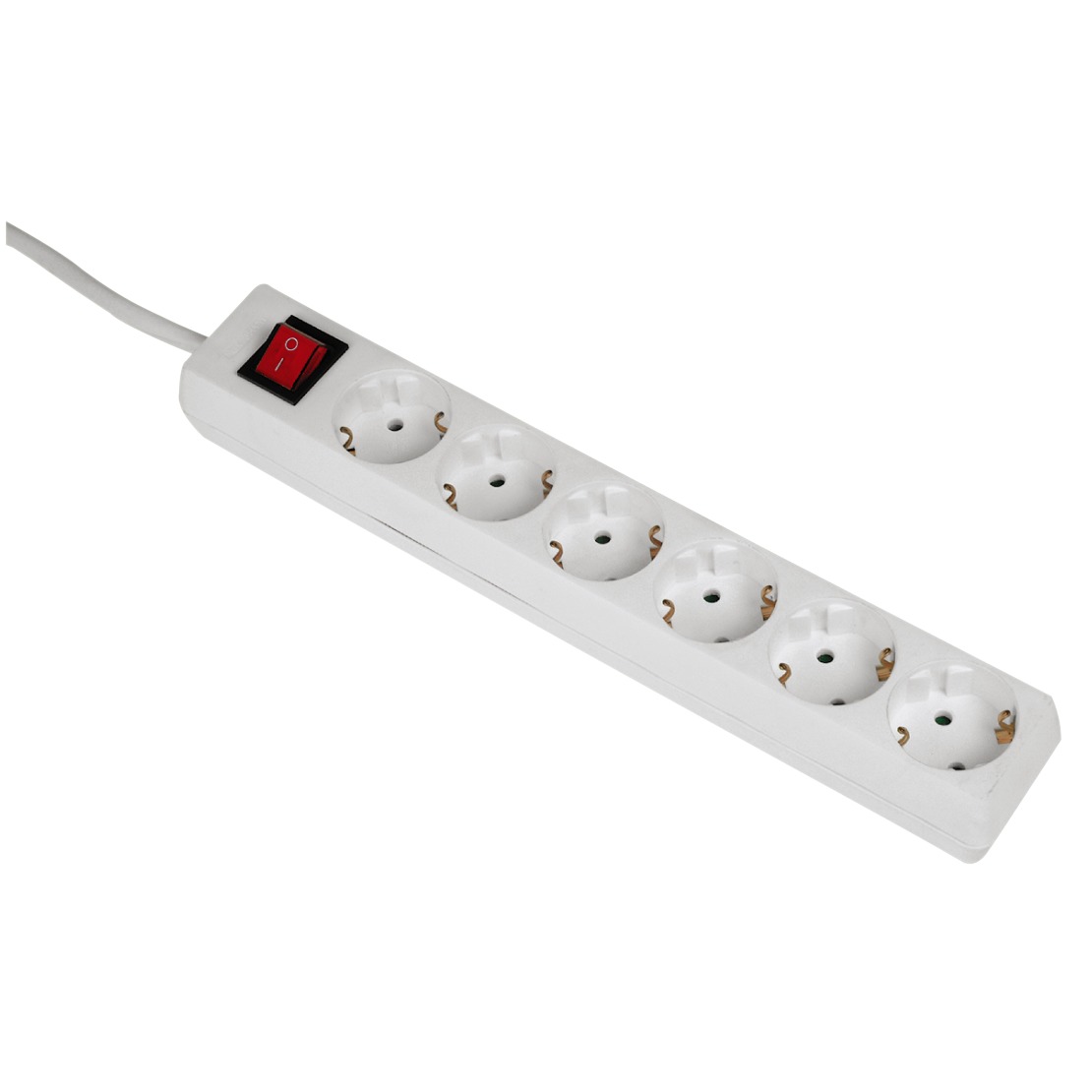 Hama STEKKERDOOS 6-VOUDIG MET SCHAKELAAR 5 METER Desktop accessoire Wit afbeelding
