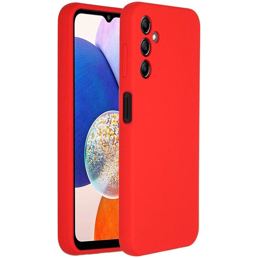Accezz Liquid Silicone Backcover Samsung Galaxy A14 (5G) Telefoonhoesje Rood afbeelding