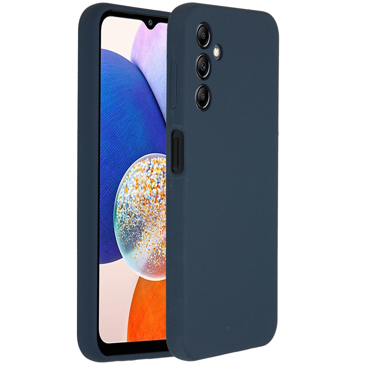 Accezz Liquid Silicone Backcover Samsung Galaxy A14 (5G) Telefoonhoesje Blauw afbeelding