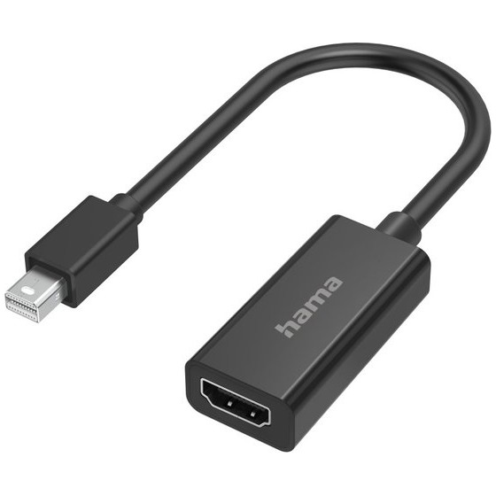 Hama Adapter Mini-DisplayPort naar Displayport Ultra-HD 4K Wifi adapter Zwart afbeelding